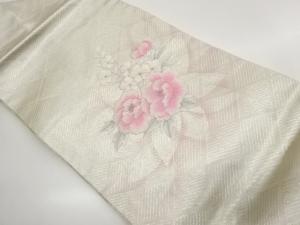 花葉模様刺繍名古屋帯
